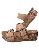 Very G Charlotte Tan Leopard Wedge