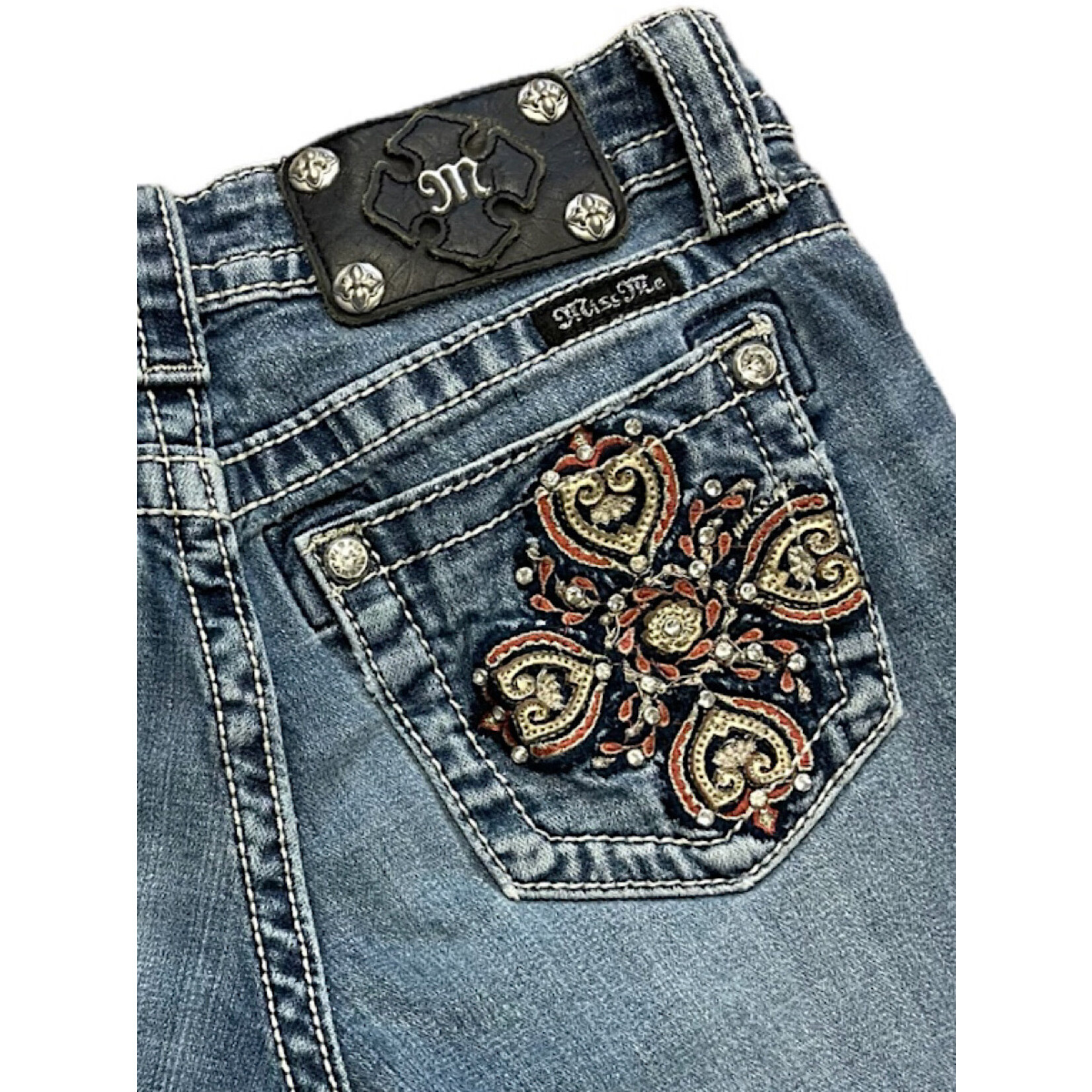 Miss Me MMJB5778P Medium Wash Denim Shorts Size 24-RF