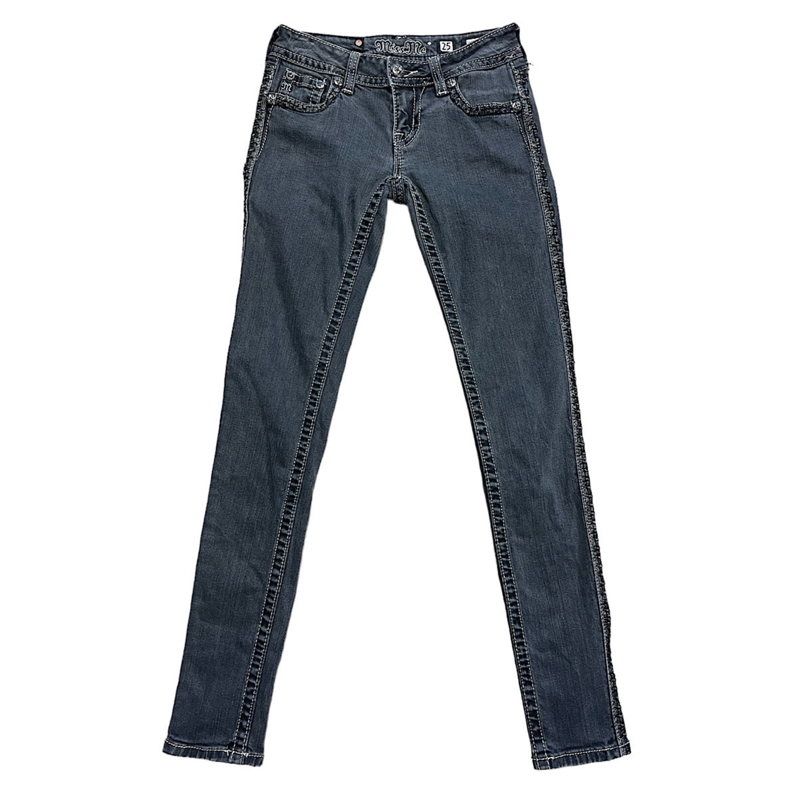 Miss Me J5566052 Black Wash Skinny Fit Jeans Size 25-RF