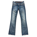E8157BT2 Medium Wash Bootcut Jeans Size 26-RF