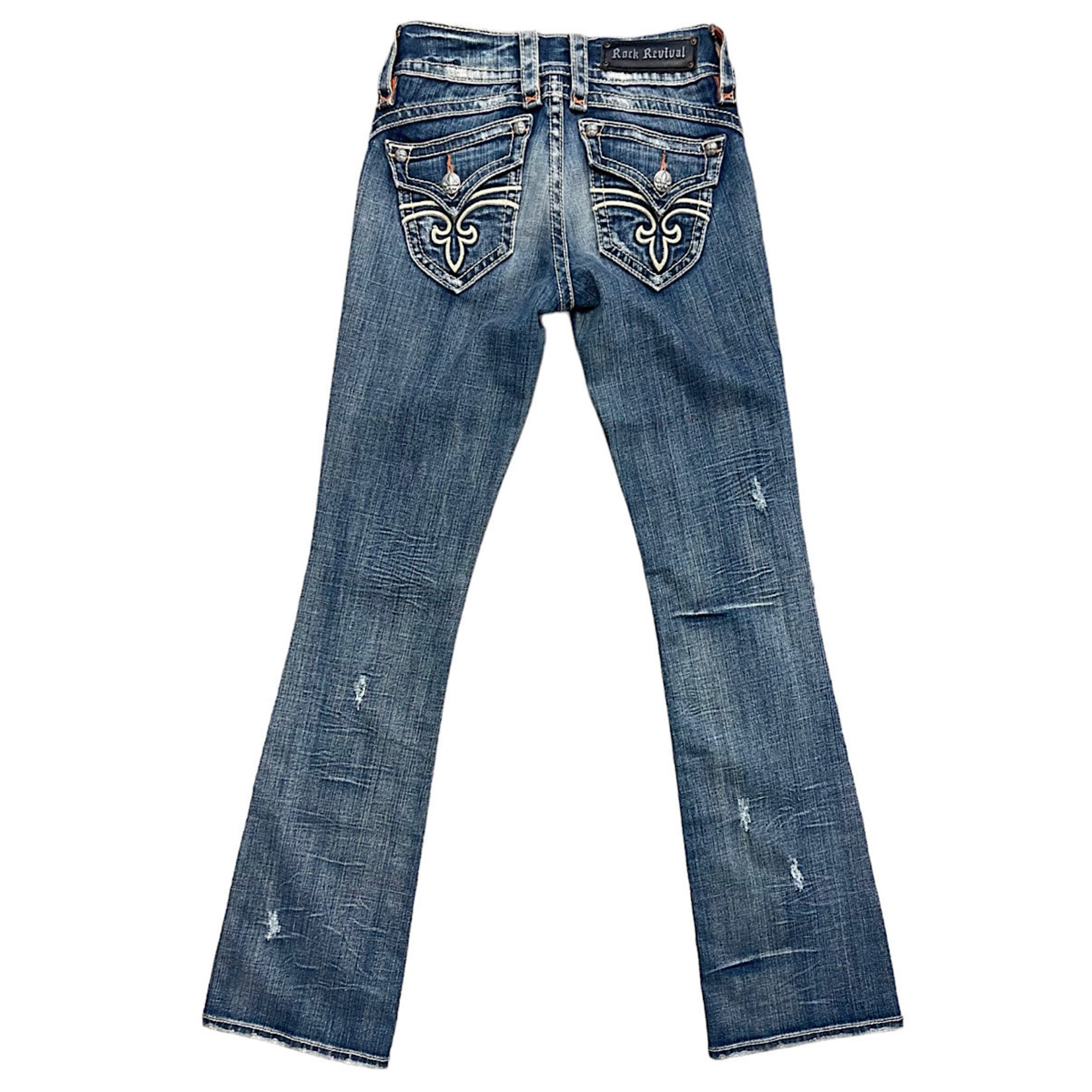 E8157BT2 Medium Wash Bootcut Jeans Size 26-RF