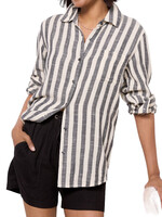 Z Supply Z Supply Saturdays Stripe Shirt Black