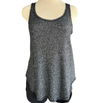 Black Mineral Wash Raw Hem Tank Top Size M-RF