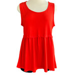 Betsy's Boutique Shop Bright Red Tiered Tank Size L-RF