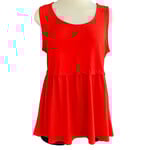 Bright Red Tiered Tank Size L-RF