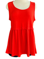 Bright Red Tiered Tank Size L-RF