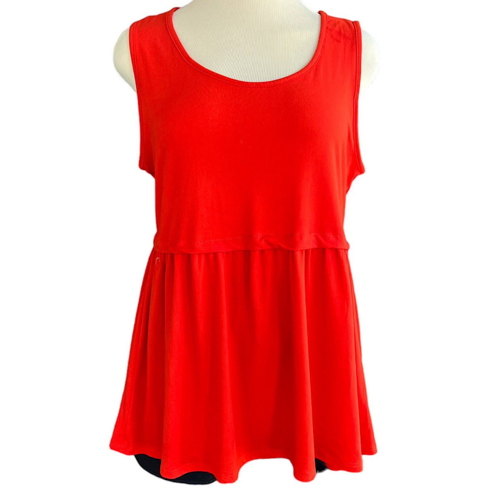 Bright Red Tiered Tank Size L-RF