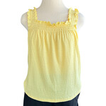 Lauren Conrad Butter Ruffled Textured Tank Top Size XS NWT-RF