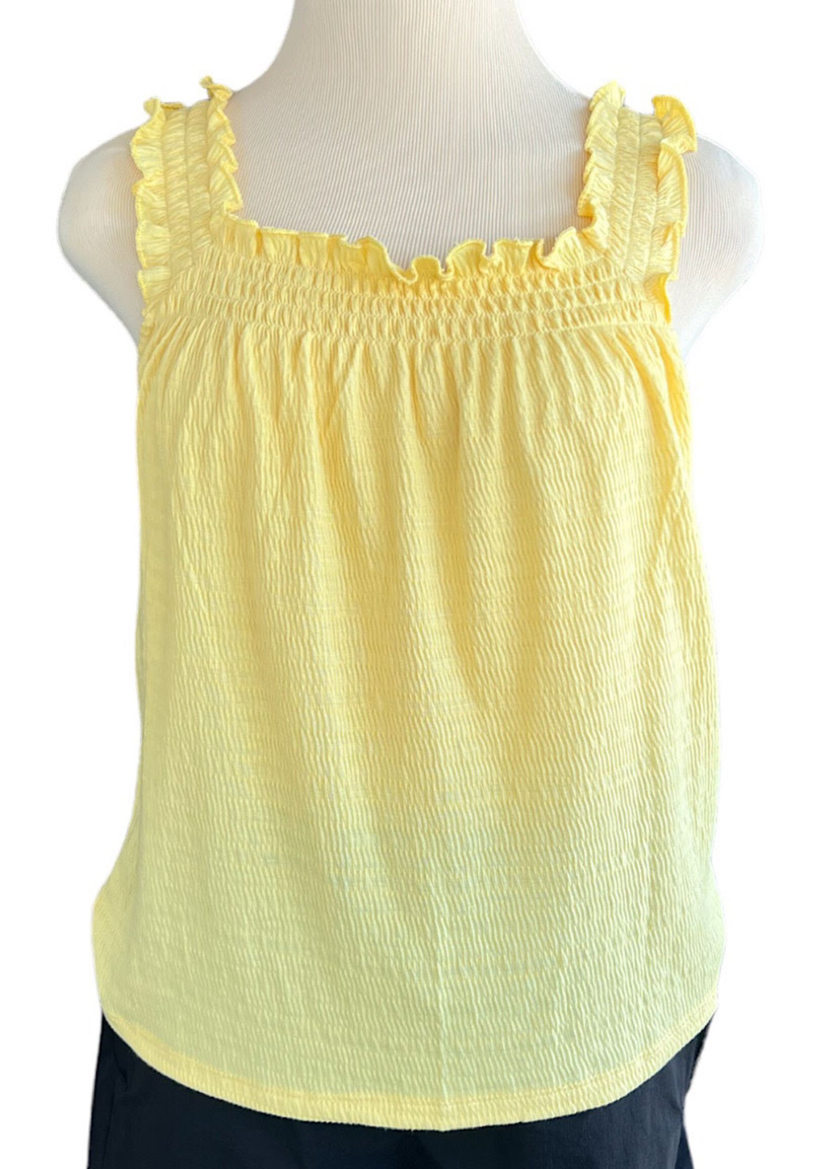 Butter Ruffled Textured Tank Top Size XS NWT-RF