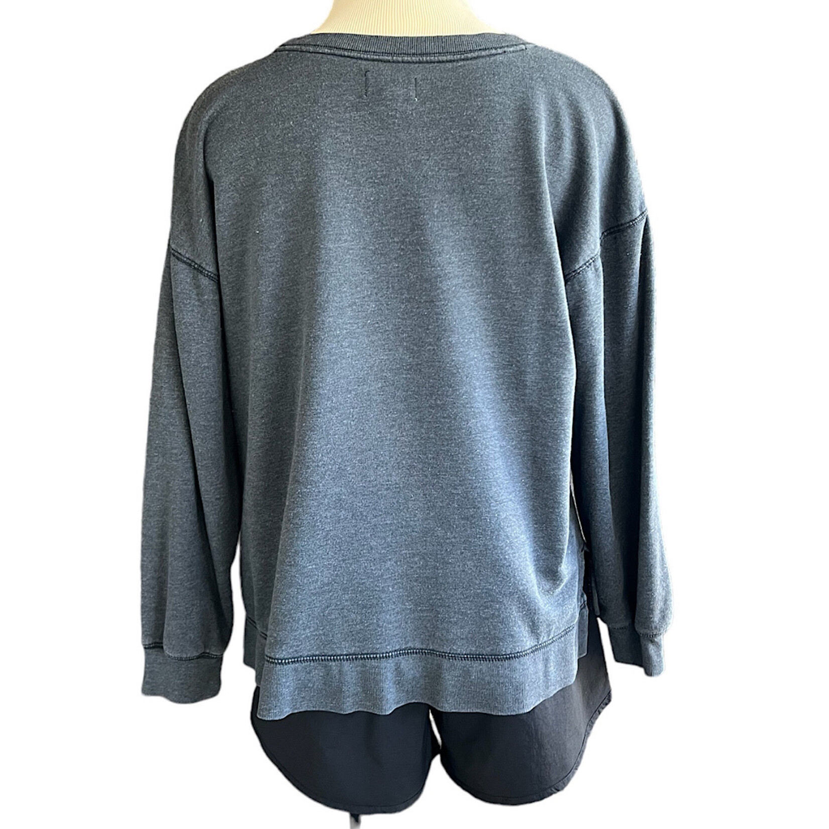 Heather Grey Sweatshirt with Hi-Low Hem Size S-RF