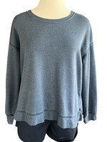 Heather Grey Sweatshirt with Hi-Low Hem Size S-RF