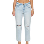 Daze DAZE D00016103JS-GIFTD Distressed Backstage Mid Rise Straight