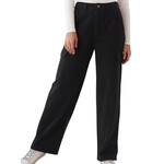 Black Straight Leg Cargo Pants