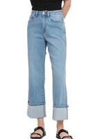Vervet T6513 Super High Rise Cuffed Baggy Straight