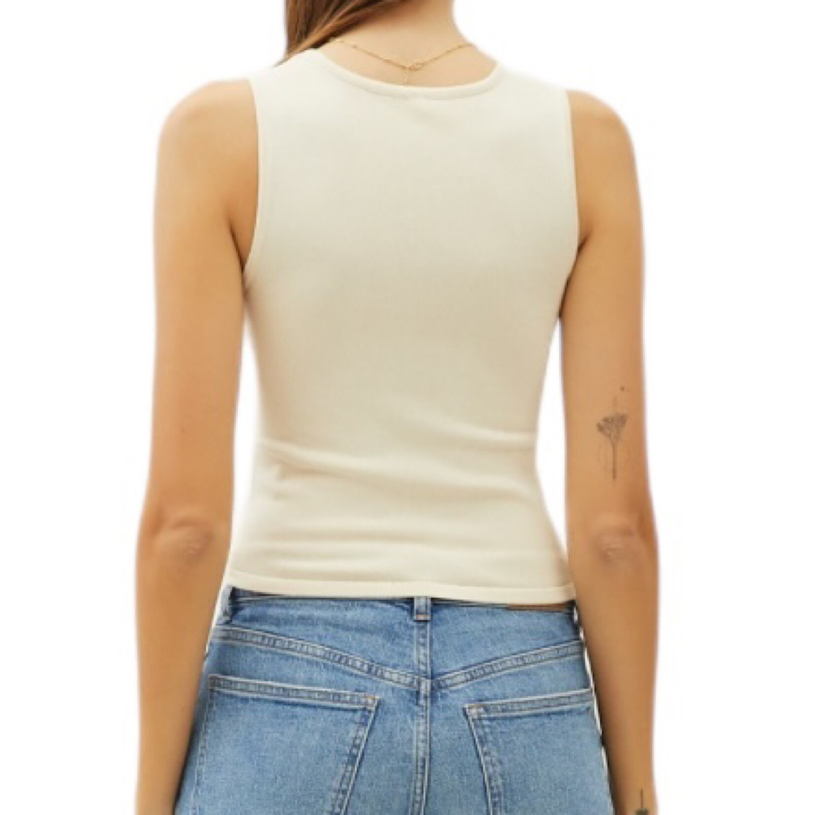 Vanilla Round Neck Cropped Tank
