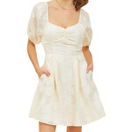 Cream Jacquard Dress