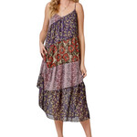 Leopard Print Mixed Maxi Dress