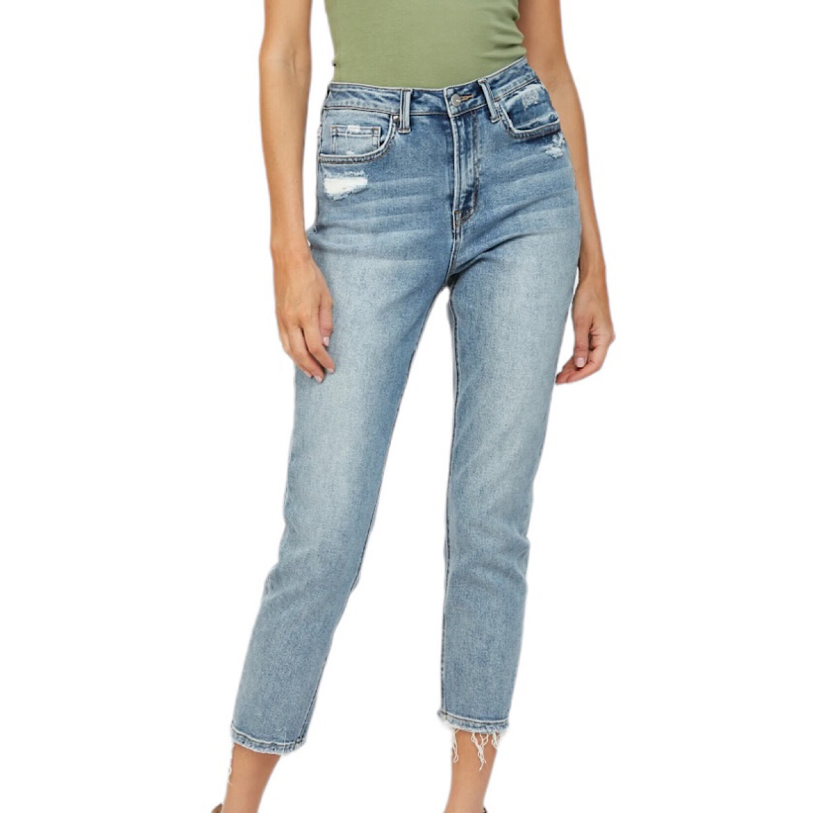 Mica Denim MICA MDP-M168 Stretch Super High Rise Mom Jean
