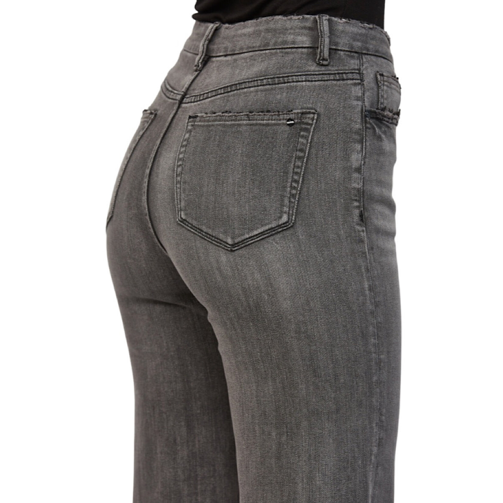 Mica Denim Mica Dark Grey Super High Wide Leg MDP-W3161