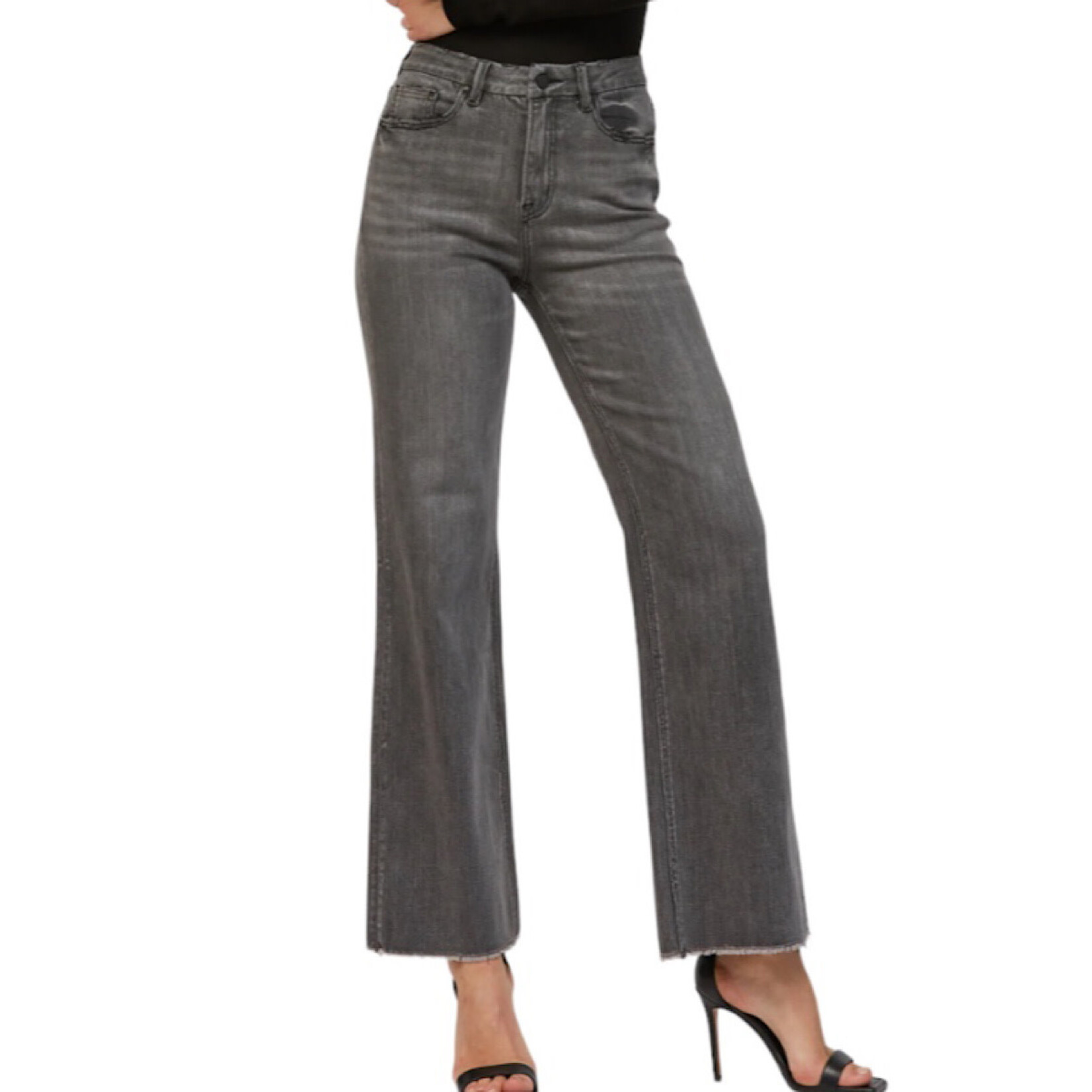 Mica Denim Mica Dark Grey Super High Wide Leg MDP-W3161