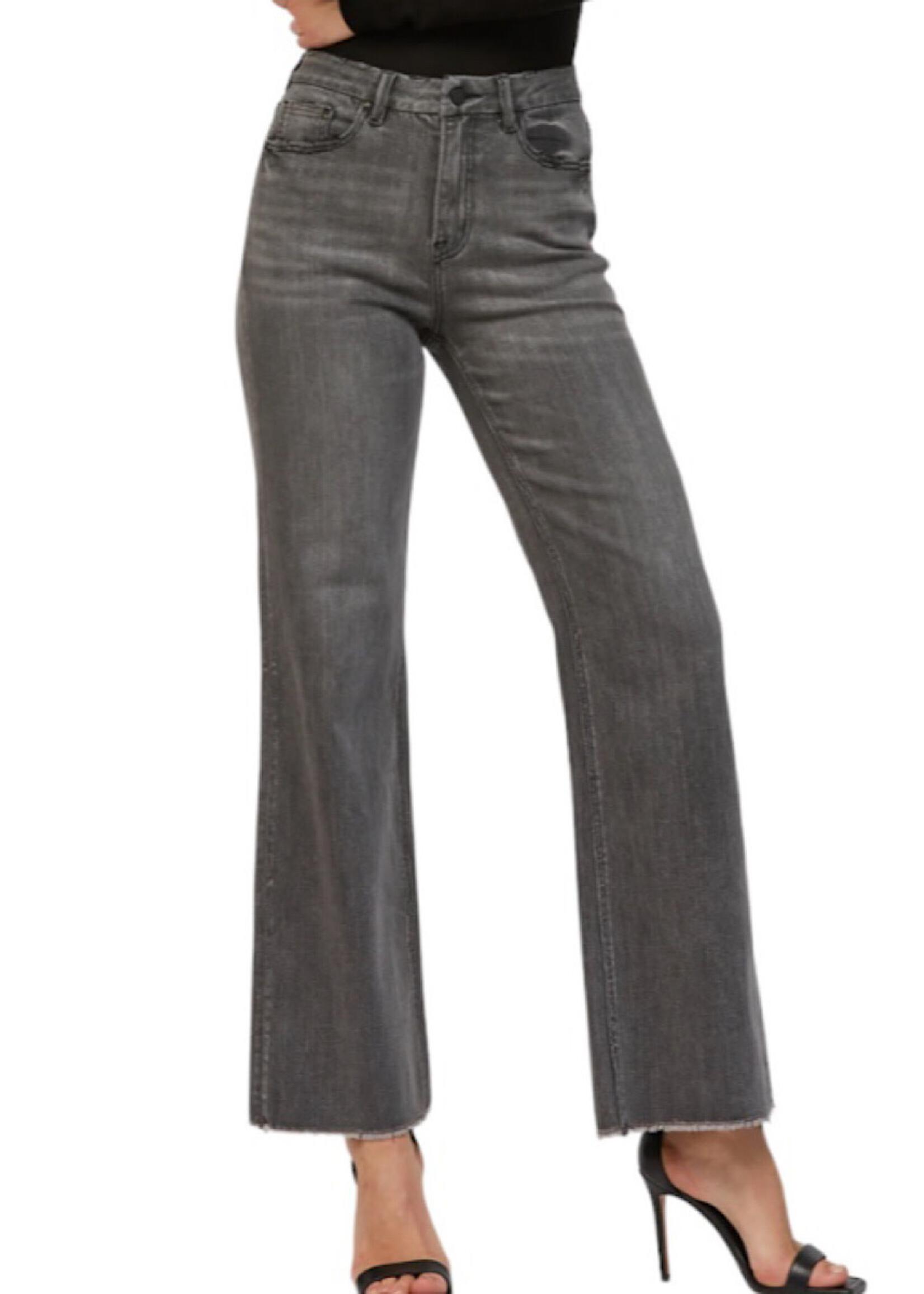 Mica Denim Mica Dark Grey Super High Wide Leg MDP-W3161