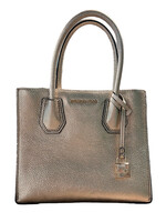 Michael Kors The Mercer Gold Metallic Leather Handbag-RF