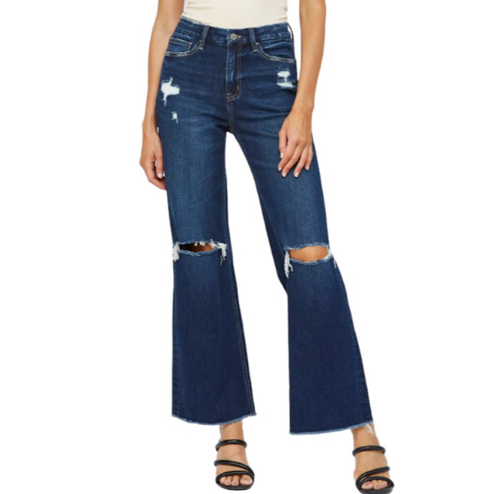 Mica Denim MICA MDP-W182DK Stretch Super High Rise Wide Leg