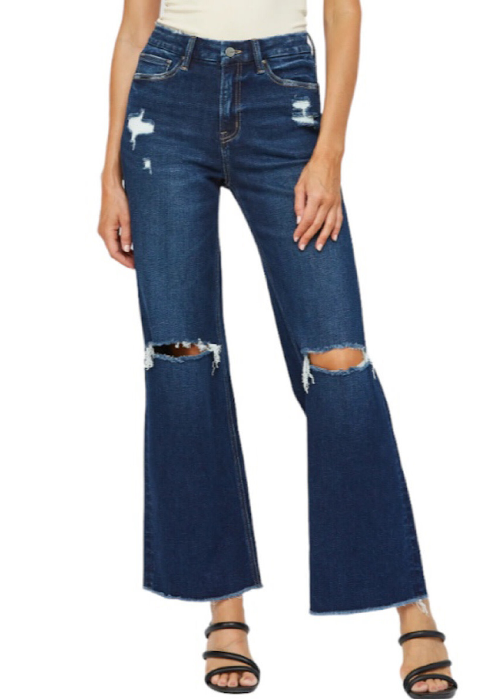 Mica Denim MICA MDP-W182DK Stretch Super High Rise Wide Leg