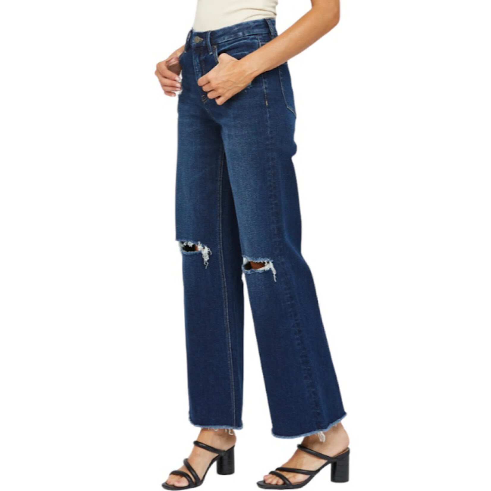 Mica Denim MICA MDP-W182DK Stretch Super High Rise Wide Leg