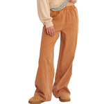 Chocolate High Waist Wide Leg Pants with Elastic Waist