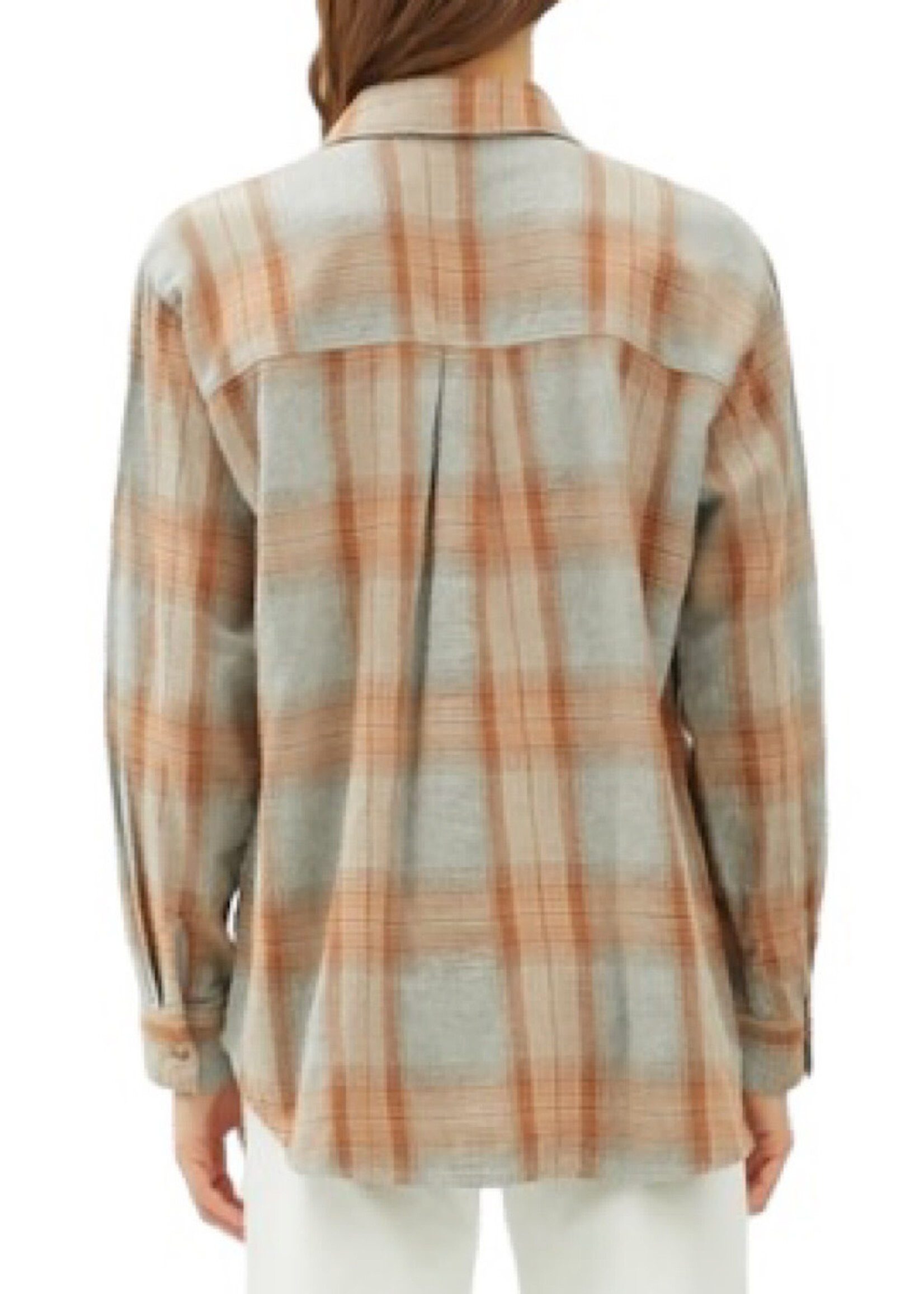 Carmel Soft Oversized Drop Shoulder Flannel with Pocket