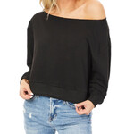 Black Off the Shoulder Sweatshirt