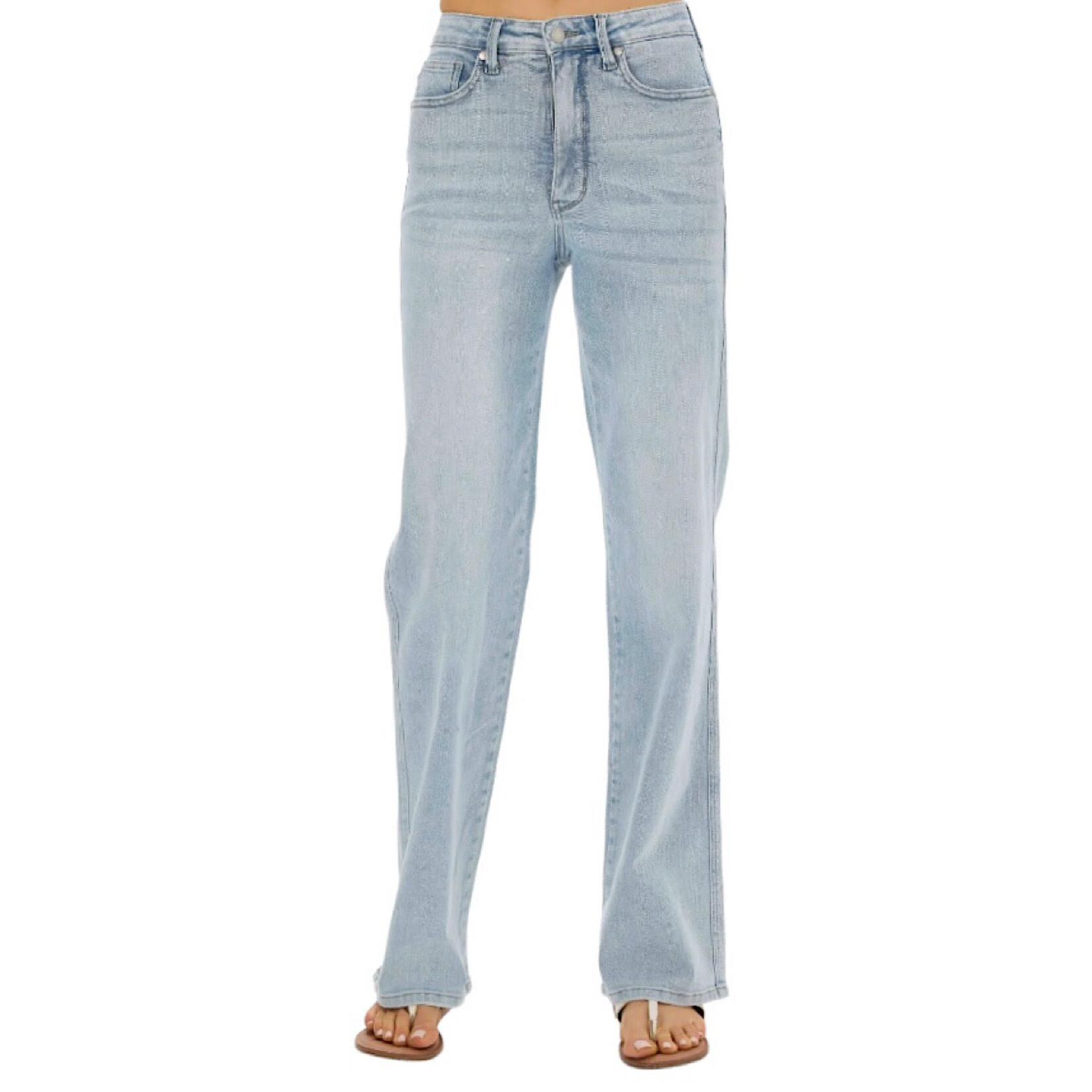 Judy Blue Judy Blue JB88794 H/W Tummy Control Contrast Wash Straight Fit Jeans