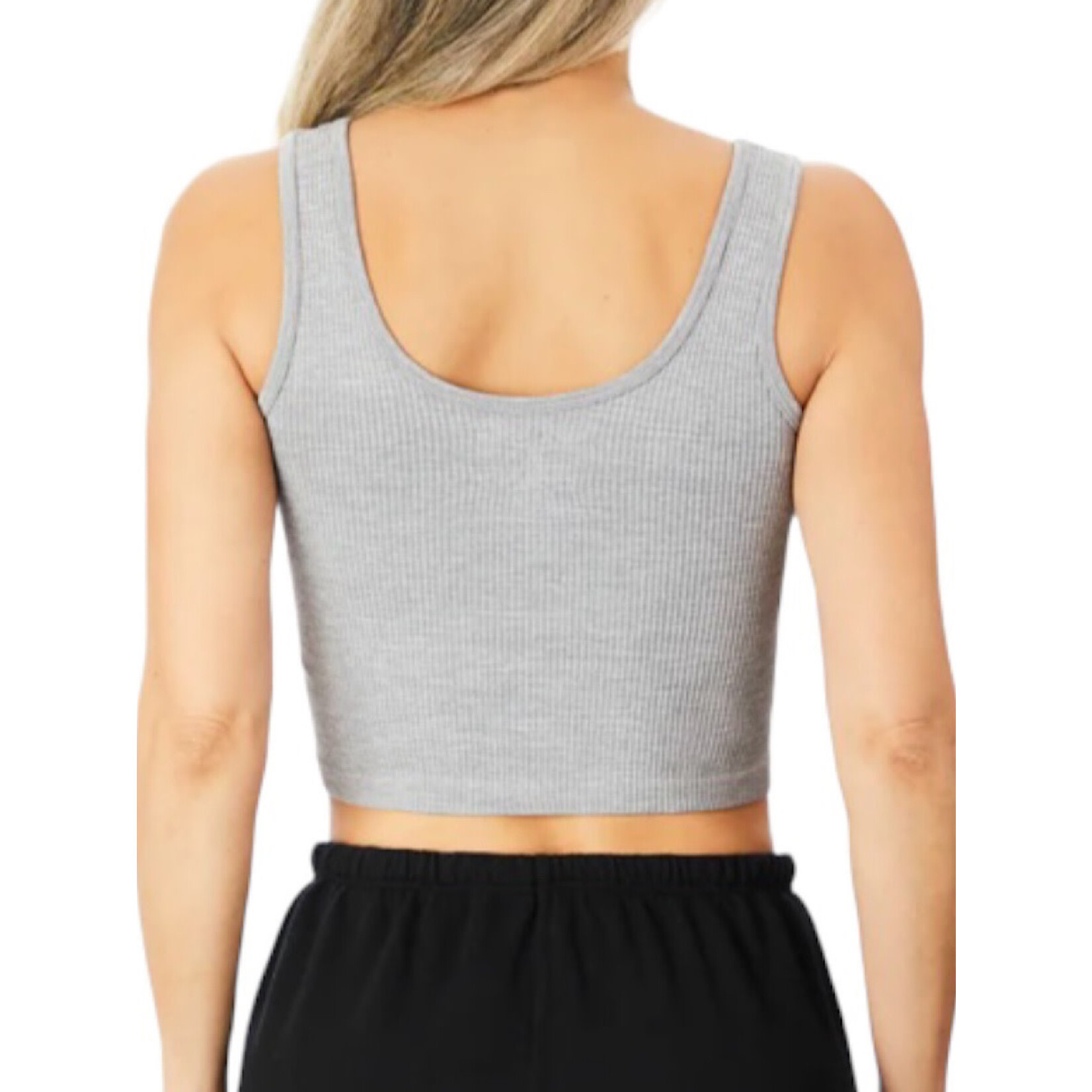 Heather Grey Rib V Neck Brami