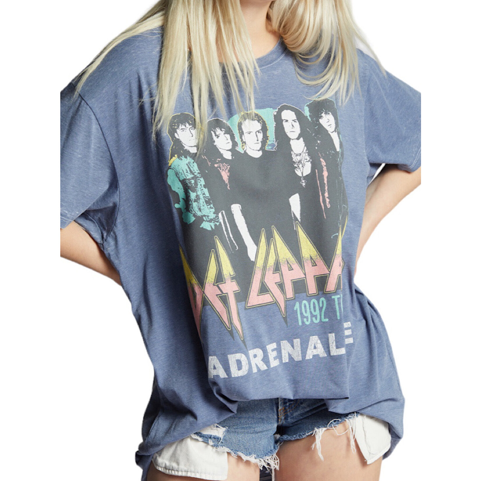 Def Leppard 1992 Burnout Dress -Vintage Blue