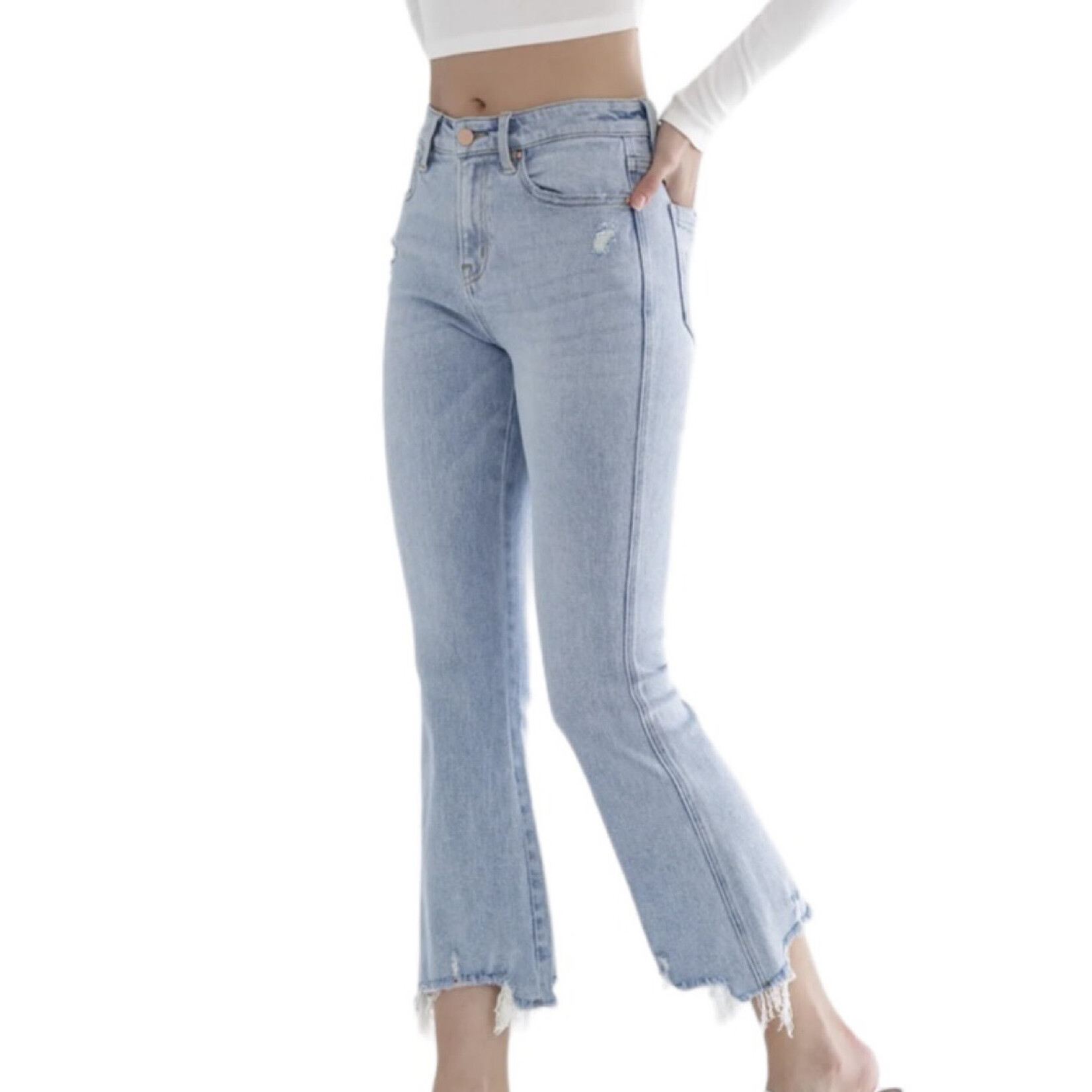 Mica Denim MICA MDP-F3179 High Rise Crop Flare