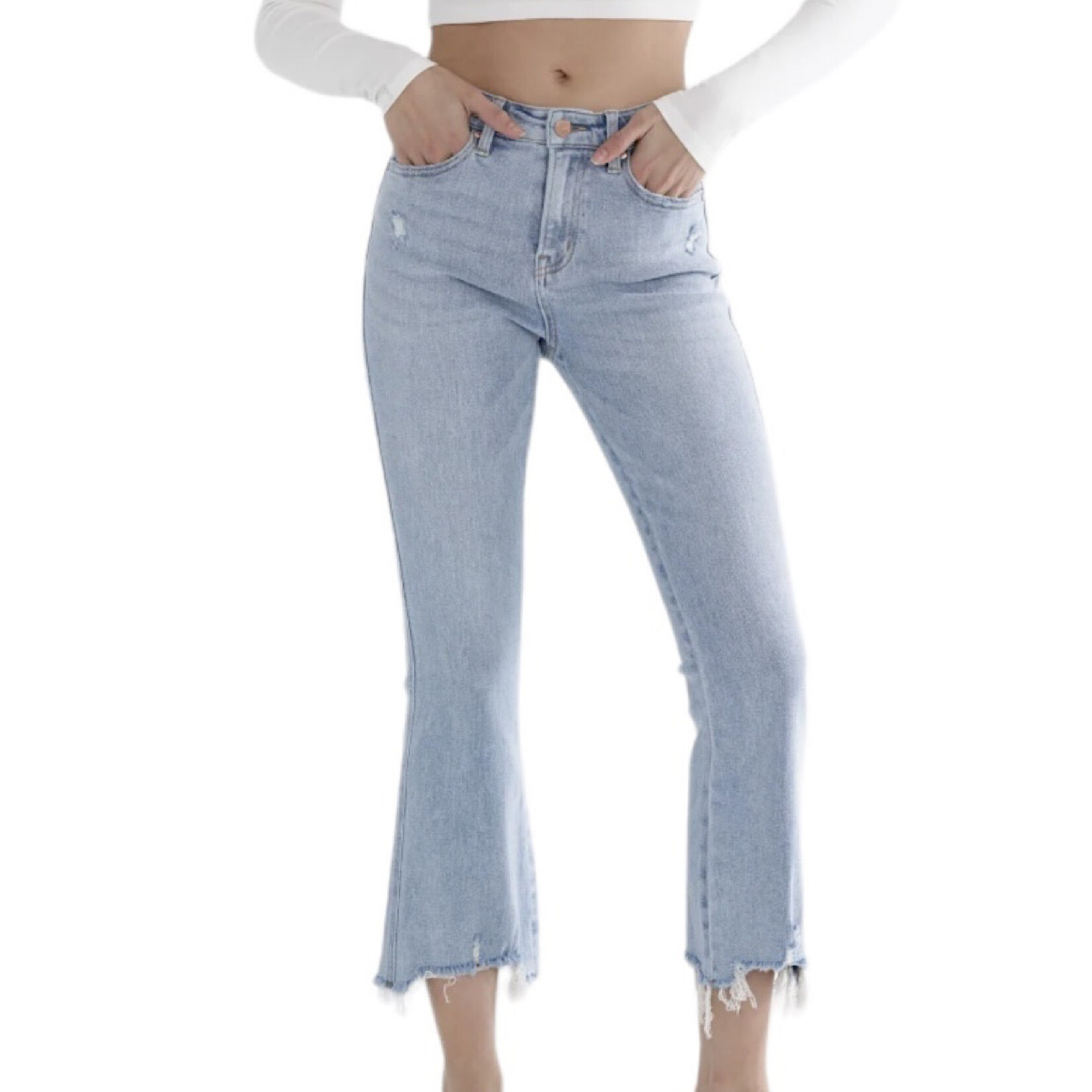 Mica Denim MICA MDP-F3179 High Rise Crop Flare