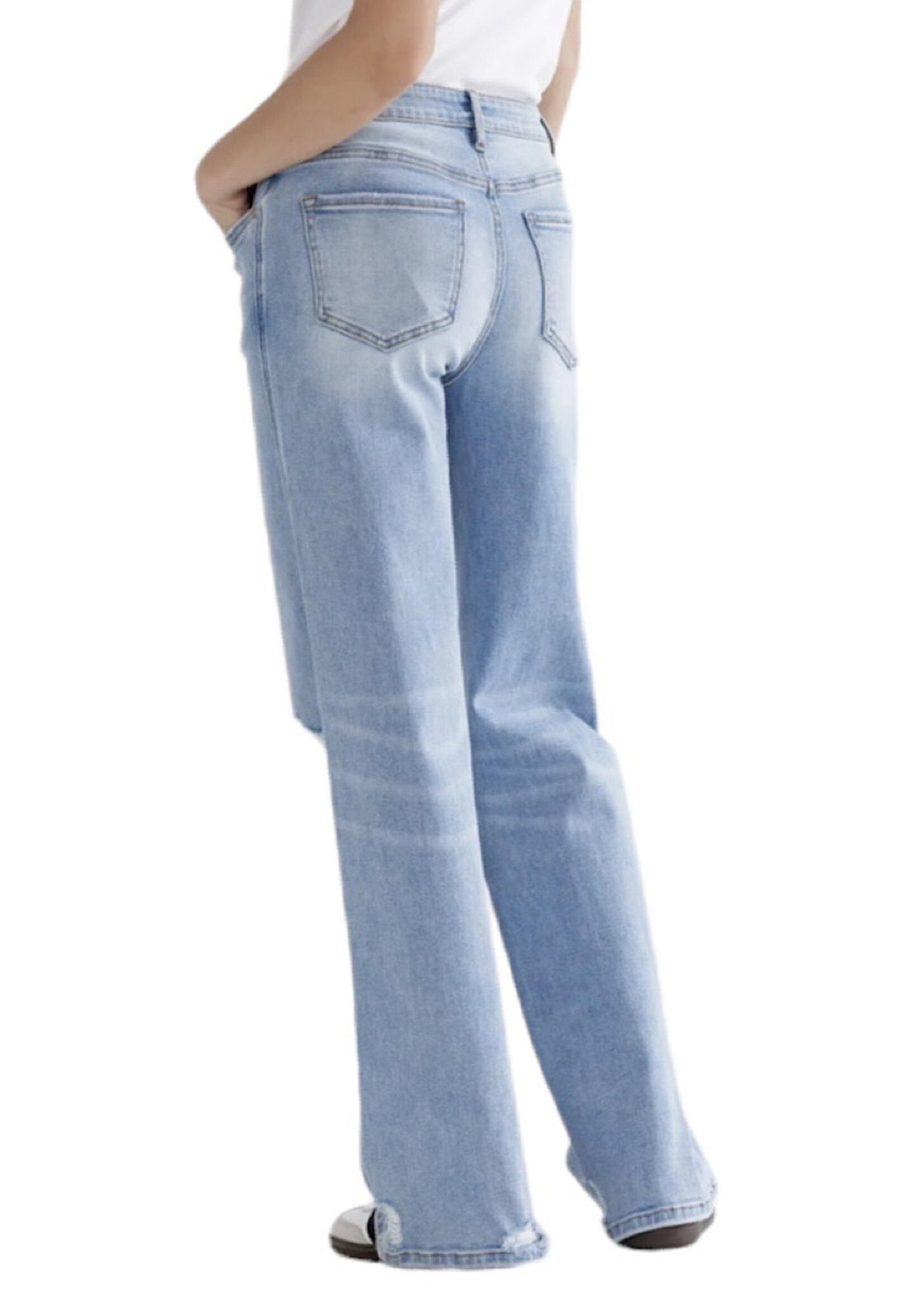 Mica Denim MICA MDP-W3198 High Rise Wide with Knee Distressed