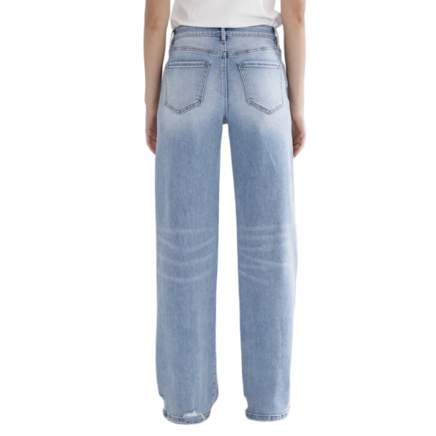 Mica Denim MICA MDP-W3198 High Rise Wide with Knee Distressed