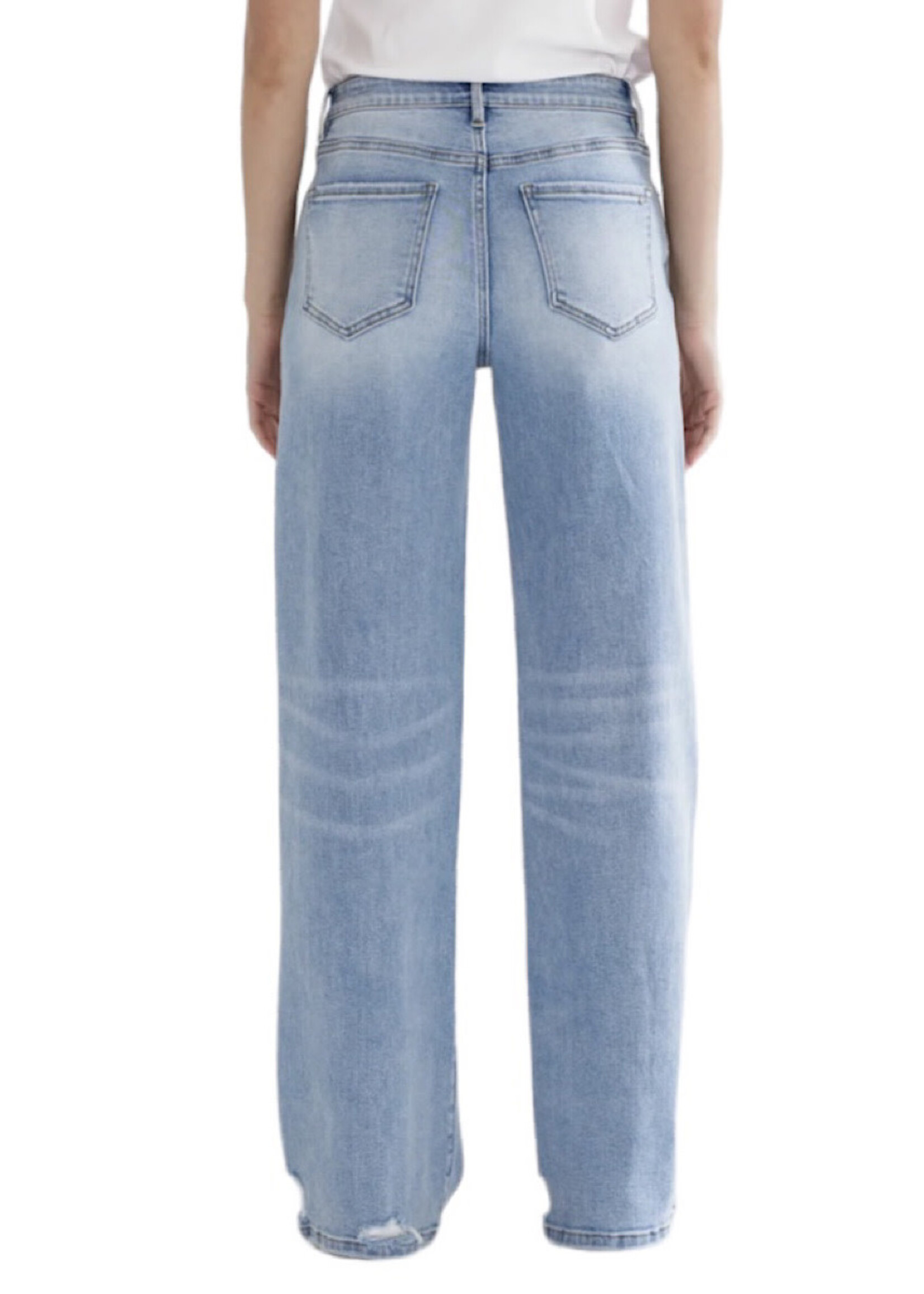 Mica Denim MICA MDP-W3198 High Rise Wide with Knee Distressed