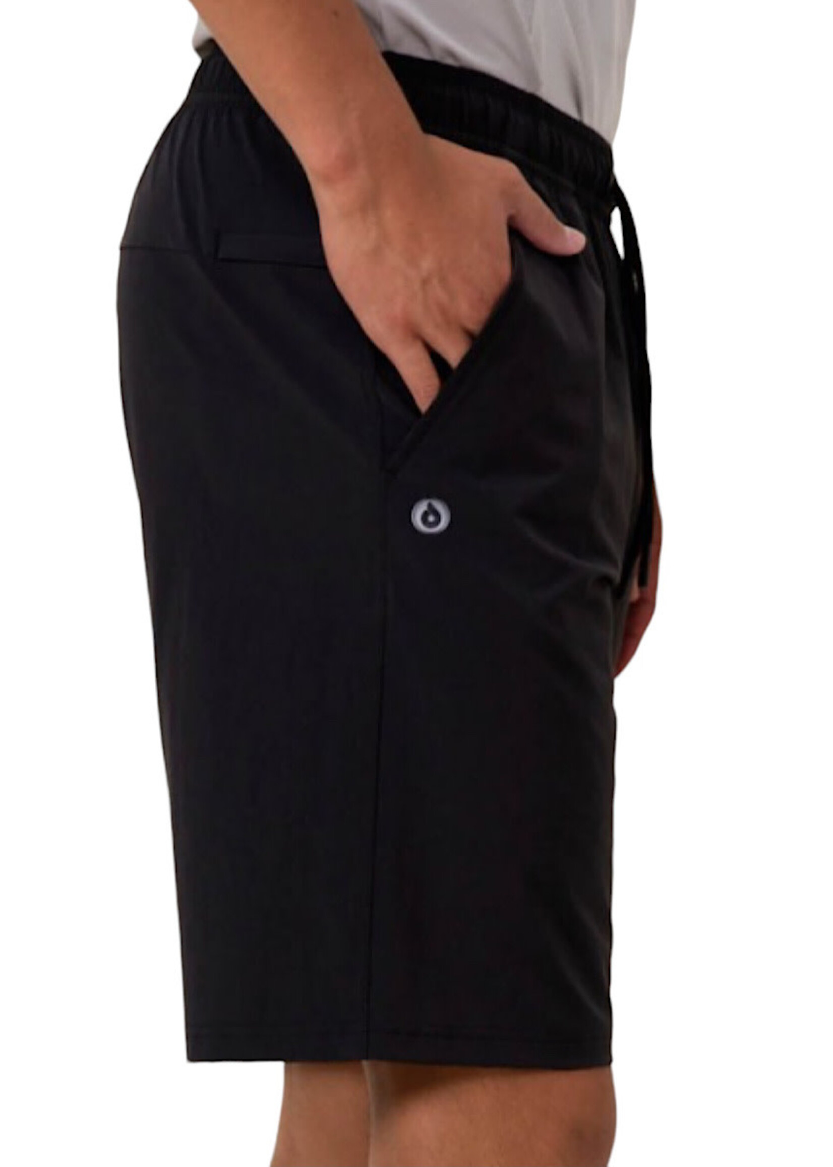 Men's Black Active Drawstring Shorts