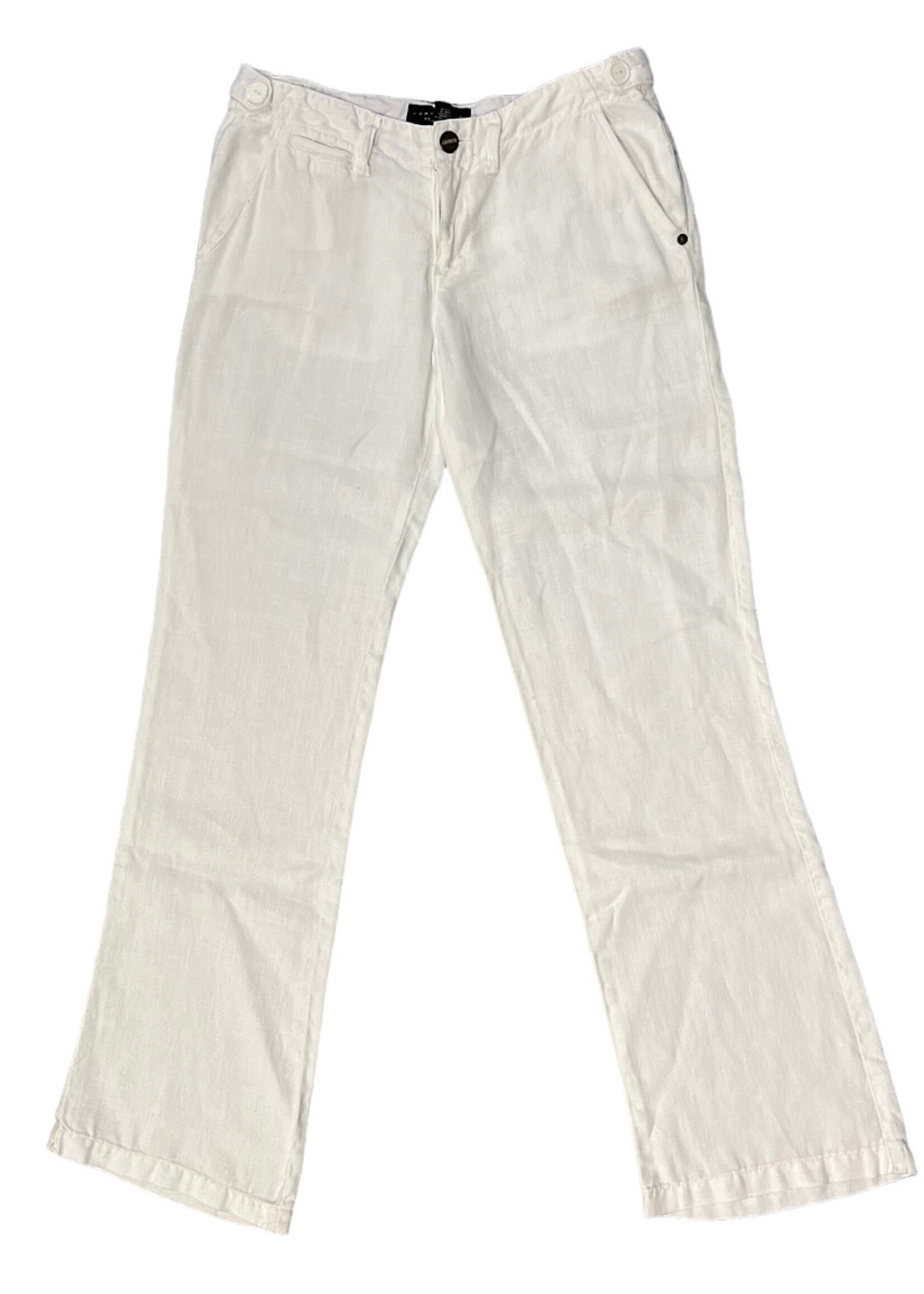 White Straight Leg Pants Size 26-RF