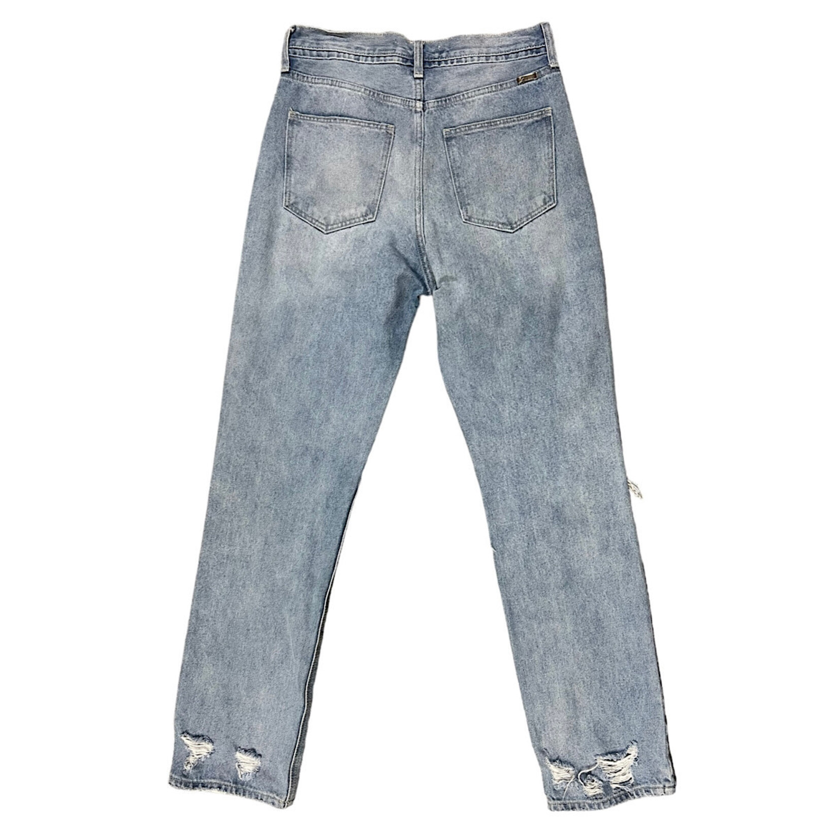 KanCan KC7860M Medium Wash Distressed Straight Fit Jeans Size 5/26-RF