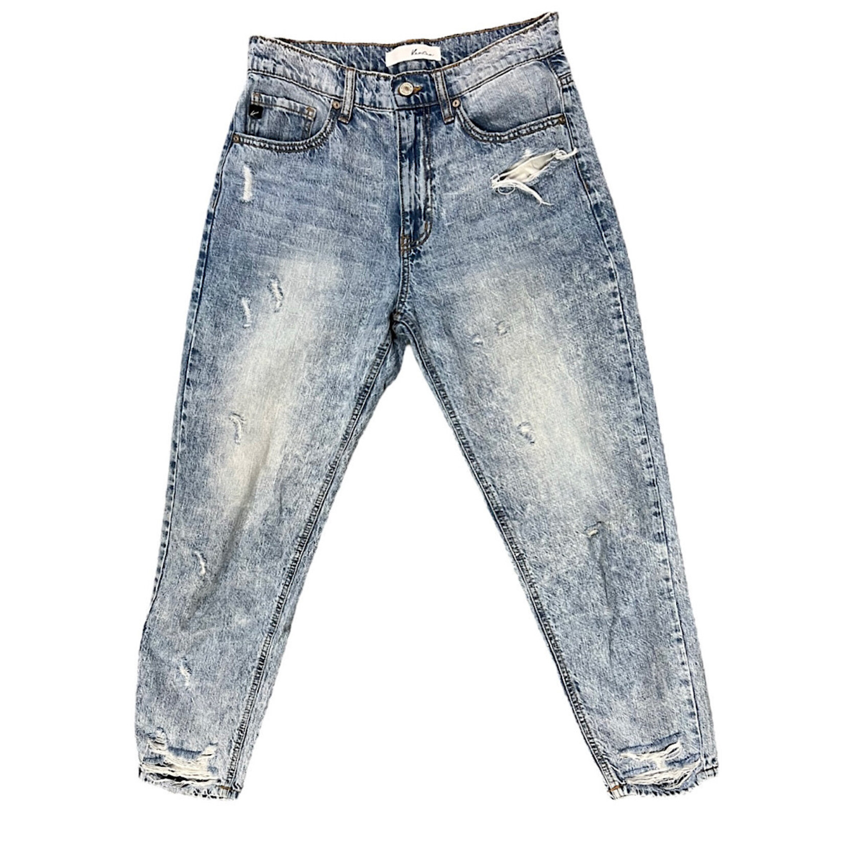 KanCan KC8603M Medium Wash Distressed Boyfriend Jean Size 5/26-RF