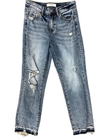 LV1051 Light Blue Wash Cropped Straight Jeans Size 3/26-RF