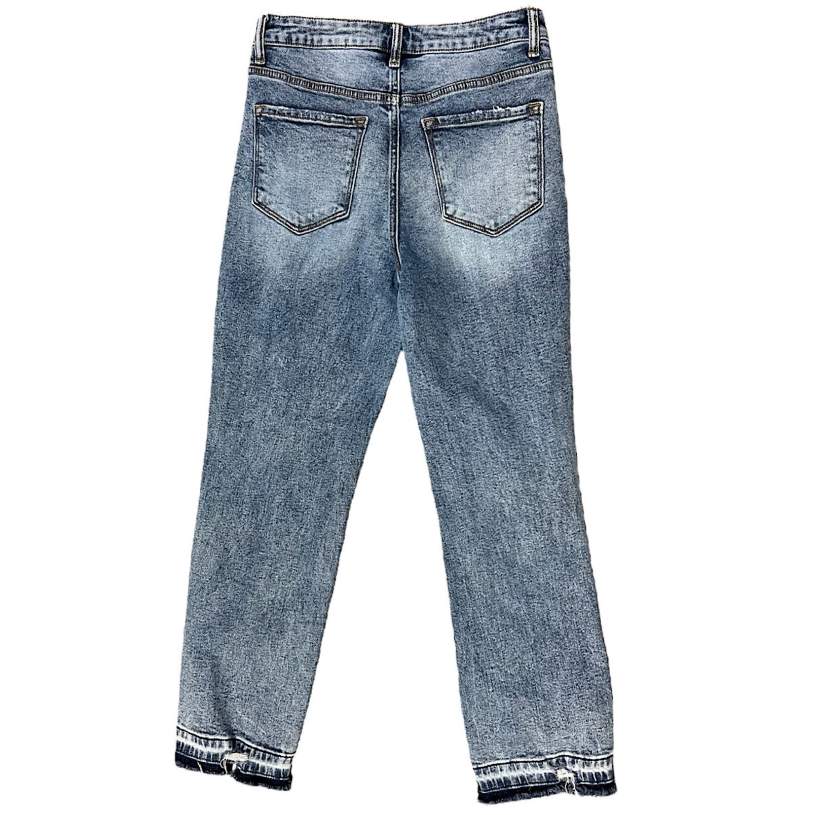 LV1051 Light Blue Wash Cropped Straight Jeans Size 3/26-RF