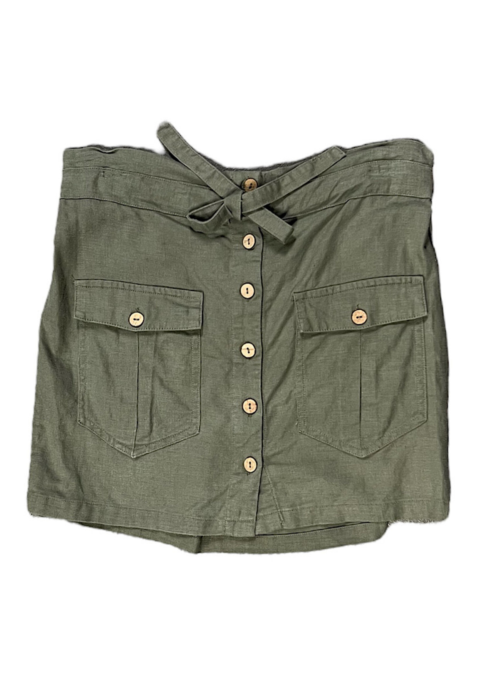 Olive Skirt with Cargo Pockets Size Small-RF