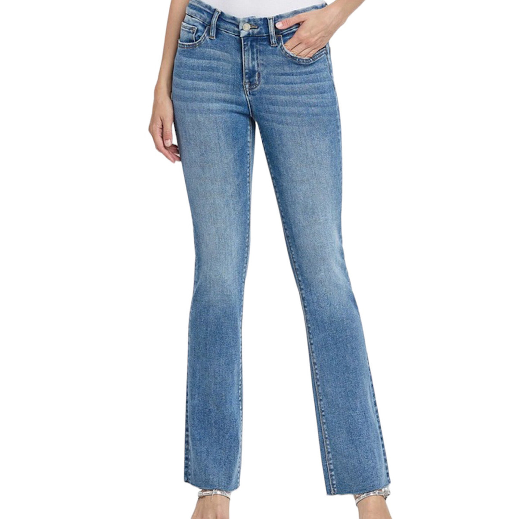 Lovervet T6217 M/R Seamless Waistband Bootcut Jeans