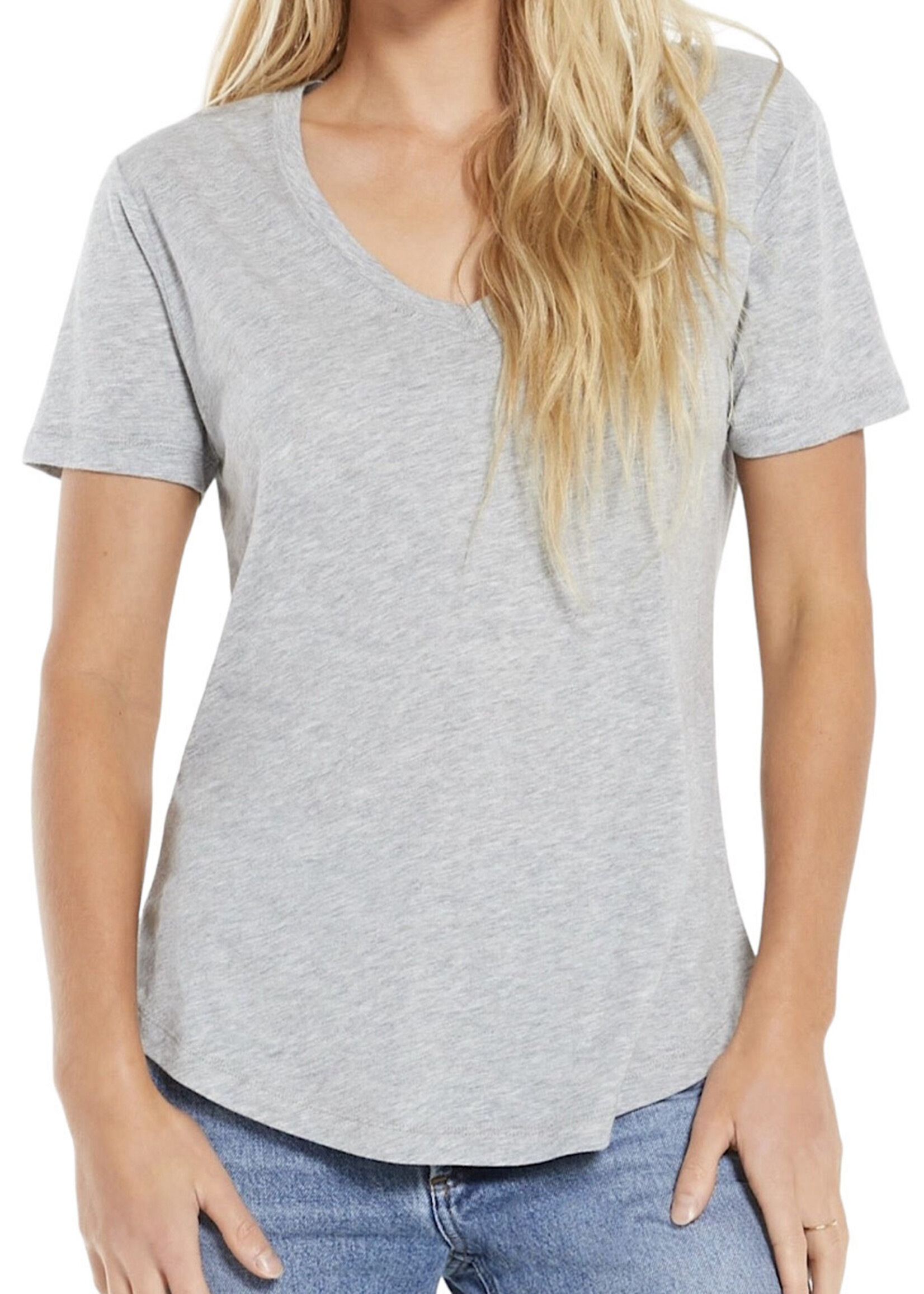 Z Supply Z Supply Kasey Modal V-Neck Tee Heather Grey