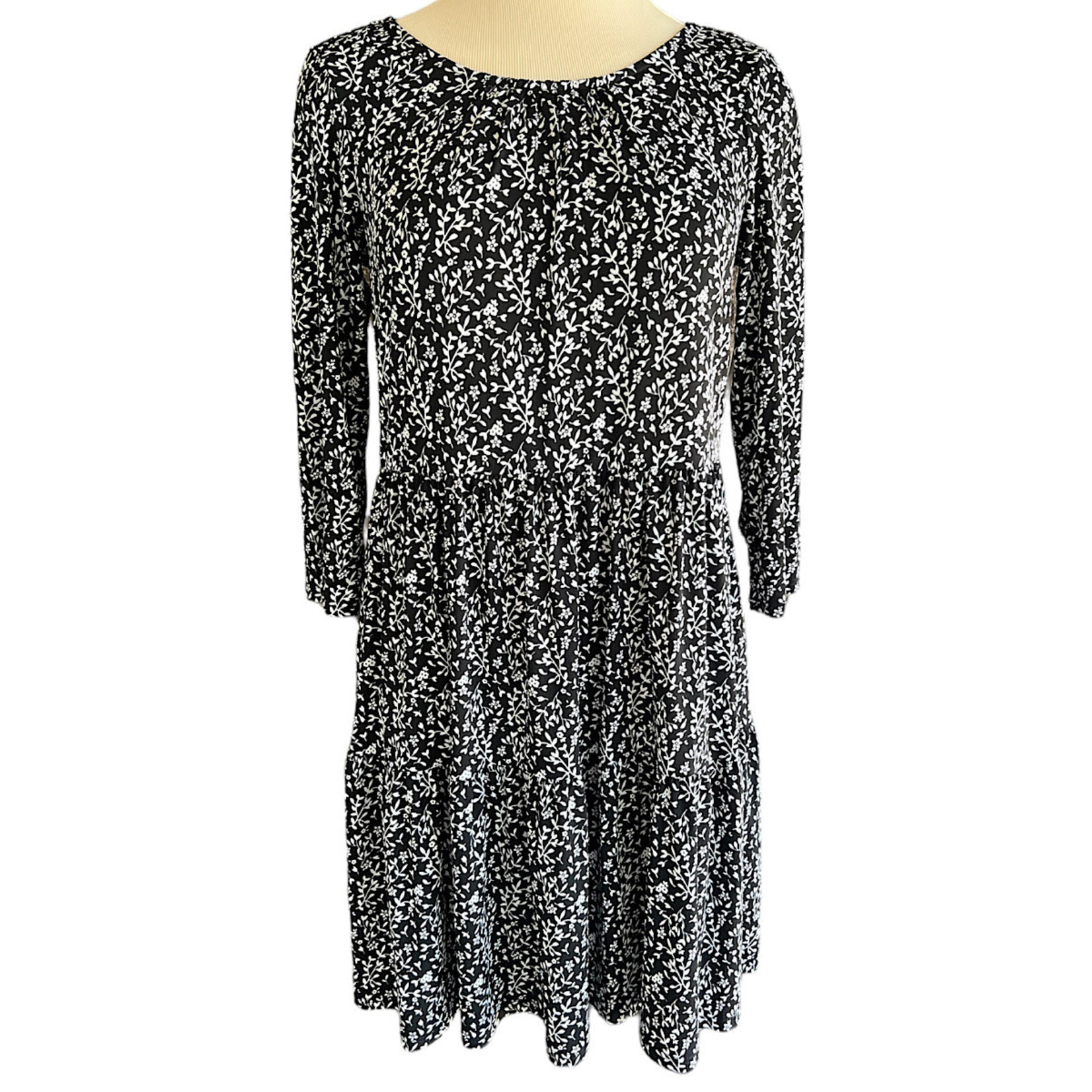 Black And White Floral Dress Size S-RF